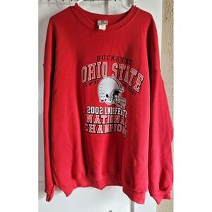 OSU 2002 Undefeatd national champions Buckeyes Lee heavy‎ weigh sweatshirt 2XL